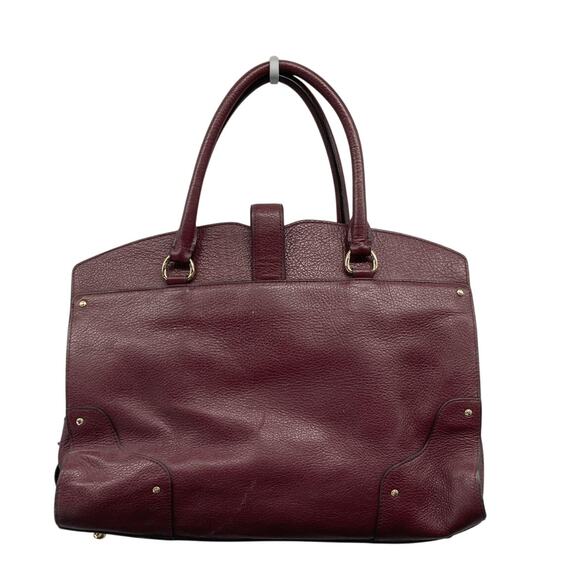 Coach Burgundy Pebbled Leather Mercer Satchel - Picture 3 of 6